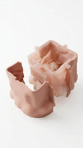 FormFlavor 3D tulip silicone mold featuring a custom PLA support shell for stable mousse pouring.