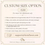 Custom Size