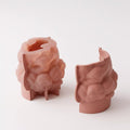 Rose skull silicone mousse mold with rigid support shell to maintain its shape during filling